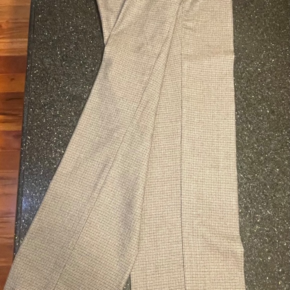 Next Mens 34 Formal Suit Dress Pants / Trousers Check Tapered Brown - Li… - Picture 7 of 13